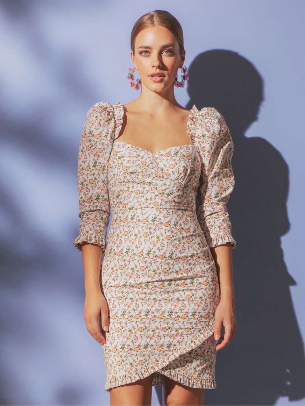 By Malina Rosie Mini Dress French Rose White Mini Dress 100% Cotton